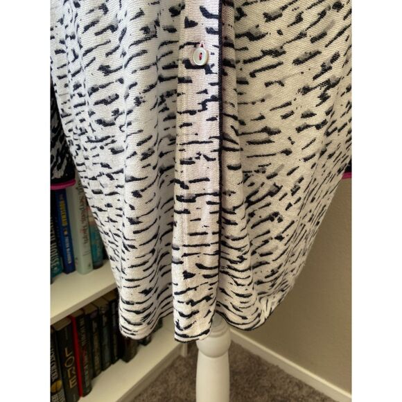 NIC+ZOE Pick Up Black/White Animal Print Buttoned Sweater Cardigan Size 2X - Picture 5 of 12